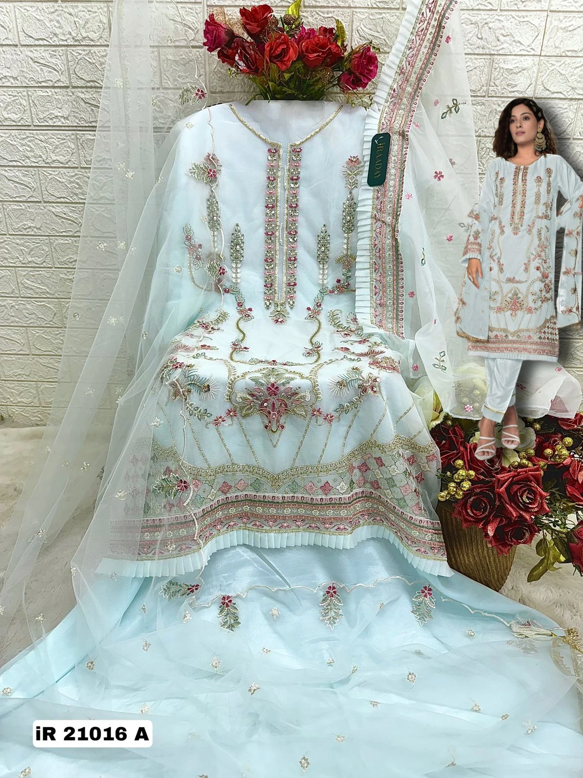 Fepic Ir 21016 Abcd Organza Wholesale Pakistani Salwar Suit Catalog — Wholesale Pakistani Suits, MPA wholesale from Surat - Gallery Image 2